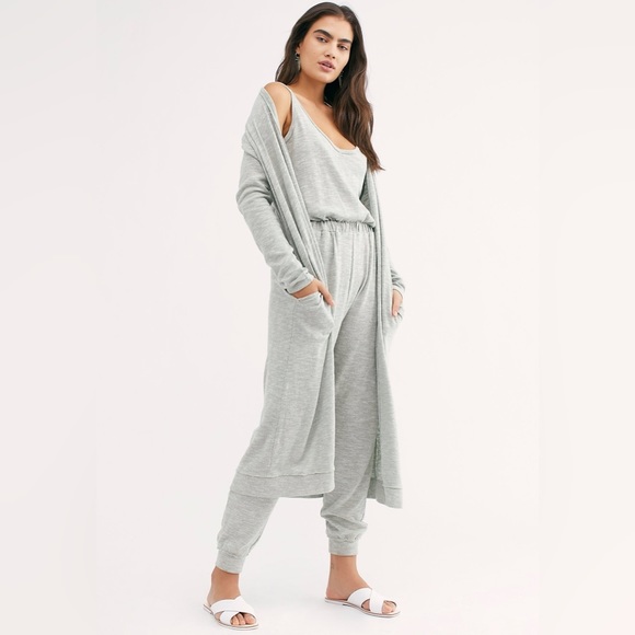 Free People Tops - Free People FP Beach Lounge Sea Foam Green Duster Robe Bicoastal Soft Sage Sz M